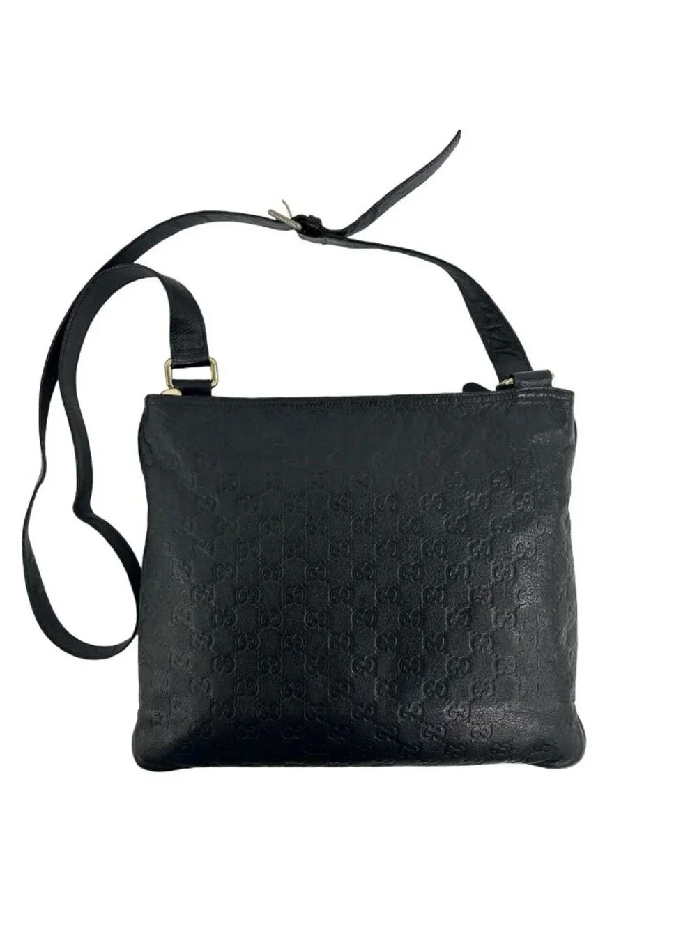Gucci Guccissima GG All Over Pattern Log Leather Shoulder Bag Cross Crossbody